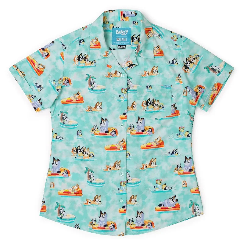 Bluey ""Everybody in the Pool"" – Women's KUNUFLEX Short Sleeve Shirt