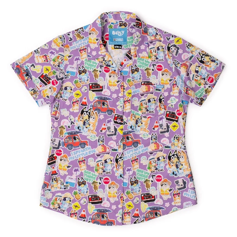 Bluey ""Let's Motor"" – Women's KUNUFLEX Short Sleeve Shirt