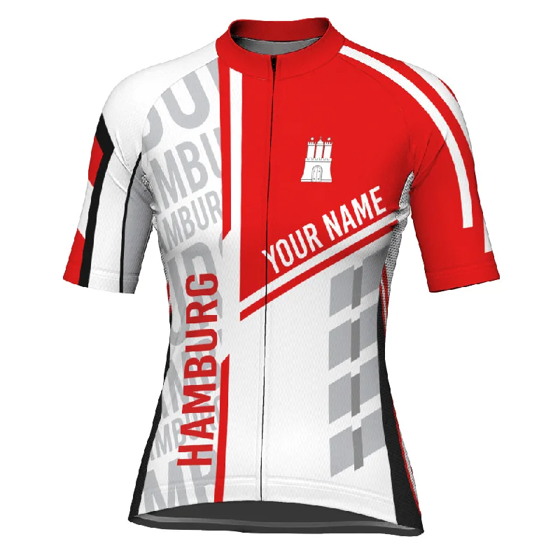 Customized Hamburg Short Sleeve Cycling Jersey for Women