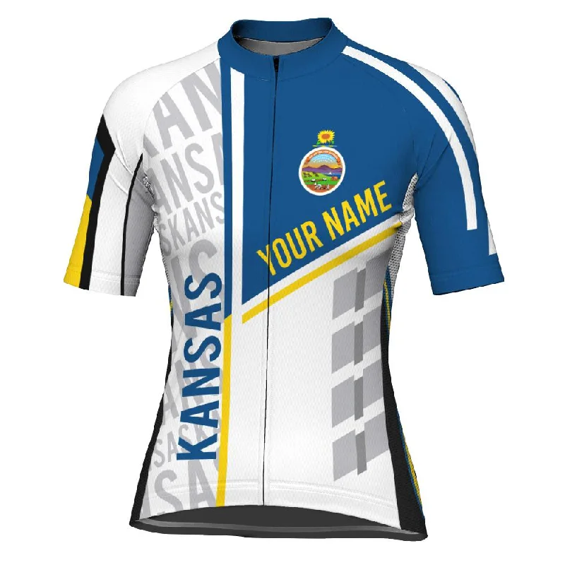 Customized Kansas Short Sleeve Cycling Jersey for Women