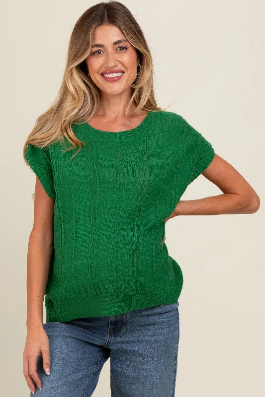 Jade Knit Short Sleeve Sweater Maternity Top