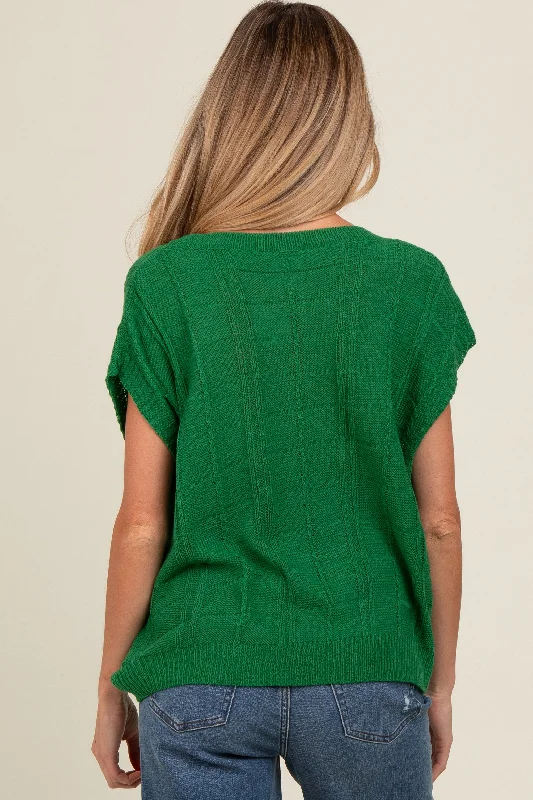 Jade Knit Short Sleeve Sweater Maternity Top