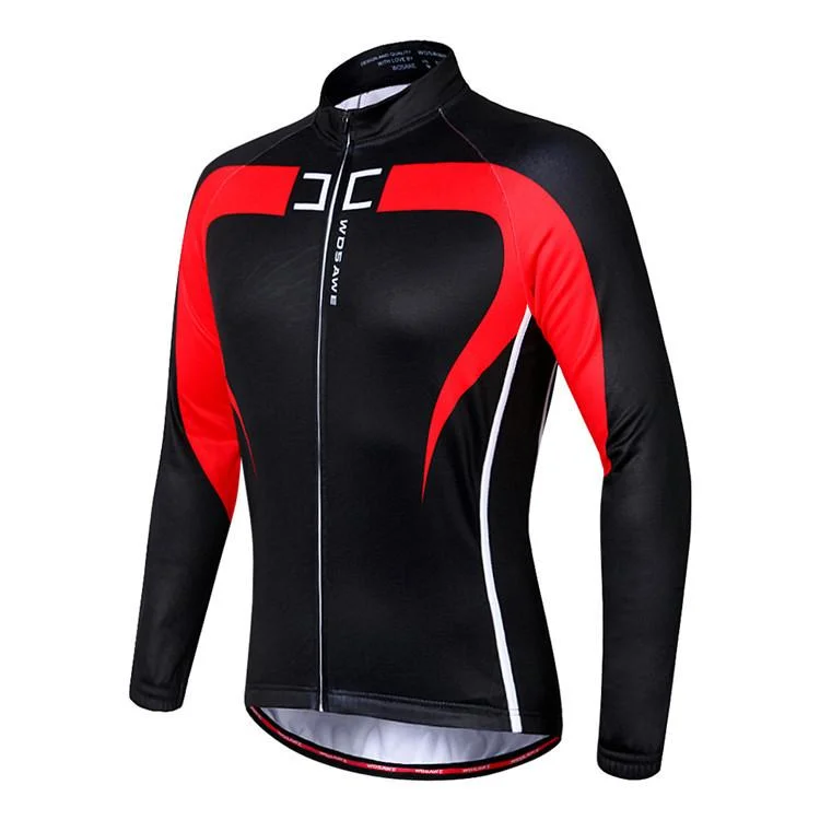 WOSAWE Black Long Sleeve Cycling Jersey