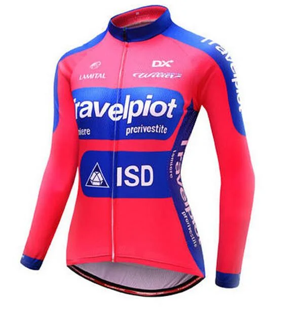 XINTOWN Red Blue Long Sleeve Cycling Jersey