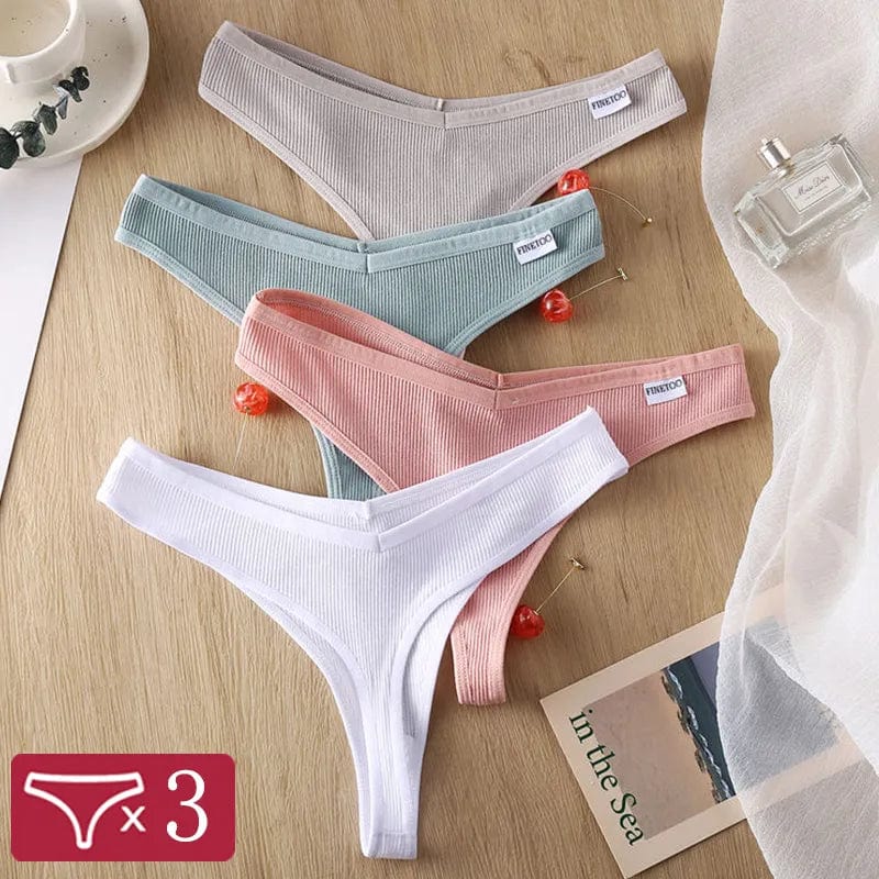 3Pcs/Set Women Cotton Thongs Panties Sexy Low Waist G-String Briefs Ladies Brazilian Lingerie Girls Breathable Intimates Bikini Bikini with lace-up front, Sexy, Trendy, Comfortable 3Pcs/Set Women Cotton Thongs Panties Sexy Low Waist G-String Briefs Ladies Brazilian Lingerie Girls Breathable Intimates Bikini Bikini with lace-up front, Sexy, Trendy, Comfortable