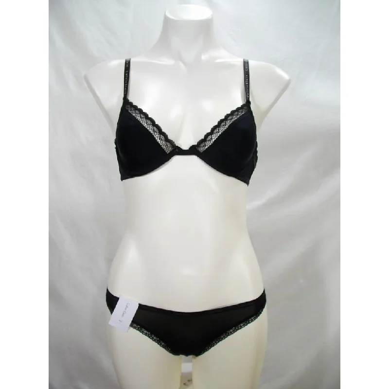 Calvin Klein QF1418 Signature Unlined Plunge UW Bra 32B & D3447 Bottoms Up Bikini Set Black NWT Beach bikini, Comfortable, Stylish, Summer Calvin Klein QF1418 Signature Unlined Plunge UW Bra 32B & D3447 Bottoms Up Bikini Set Black NWT Beach bikini, Comfortable, Stylish, Summer