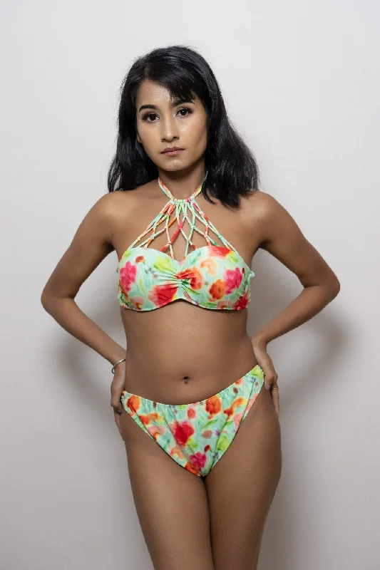 Floral print 2 pc bikini Backless bikini, Sexy, Elegant, Trendy