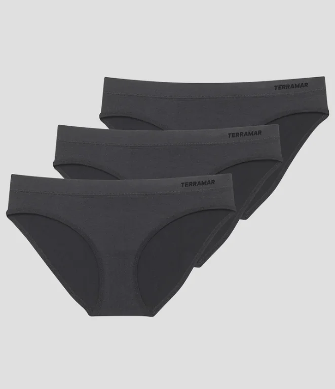 Women's Bikini, 3-Pk - Black Bikini with floral accents, Feminine, Elegant, Stylish