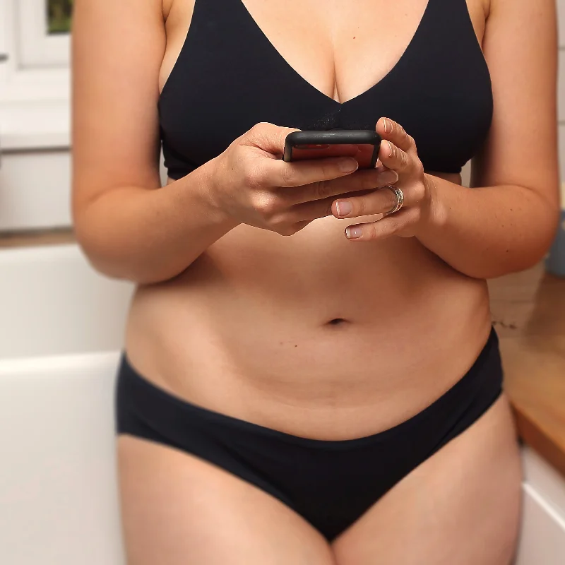 Women's organic cotton matching bralette and bikini set - navy blue Boho bikini, Relaxed, Chic, Comfortable Women's organic cotton matching bralette and bikini set - navy blue Boho bikini, Relaxed, Chic, Comfortable