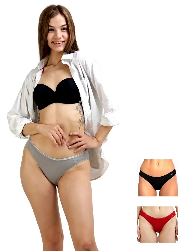 AshleyandAlvis | Bamboo Micro Modal | Anti Bacterial | Women Bikini | Premium Panty | 3X moisture wicking | 50 Wash Guarantee | Pack of 3-AA-BK-EB-MG-SR-S Lace-up back bikini, Sexy, Trendy, Comfortable