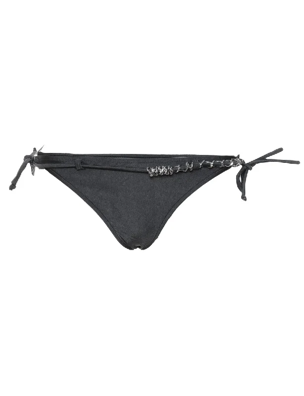 Dark Grey 1990s Chain Detail Bikini Bottoms - M Sport bikini, Activewear, Comfortable, Trendy Dark Grey 1990s Chain Detail Bikini Bottoms - M Sport bikini, Activewear, Comfortable, Trendy