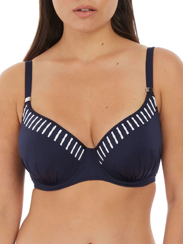 San Remo Moulded Gathered Bikini Top - Ink Triangle bikini top, Simple, Comfortable, Sexy