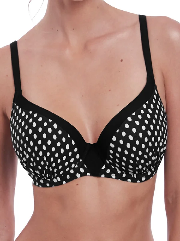 Santa Monica Moulded Bikini Top - Black/White Triangle top bikini, Classic, Sexy, Comfortable Santa Monica Moulded Bikini Top - Black/White Triangle top bikini, Classic, Sexy, Comfortable
