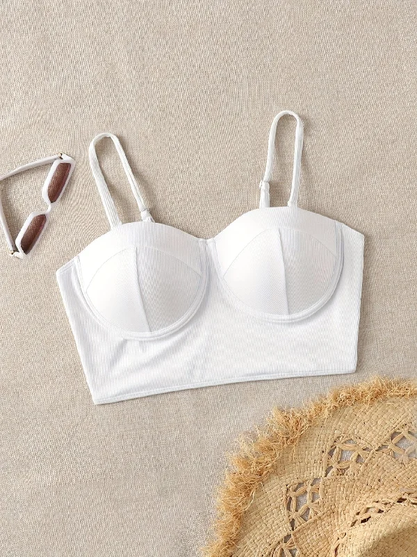 Flaunt Your Curves in Our Adjustable Plus Size Bikini Top - Solid Color, High Stretch Fabric! Solid color bikini set, Sleek, Trendy, Comfortable Flaunt Your Curves in Our Adjustable Plus Size Bikini Top - Solid Color, High Stretch Fabric! Solid color bikini set, Sleek, Trendy, Comfortable