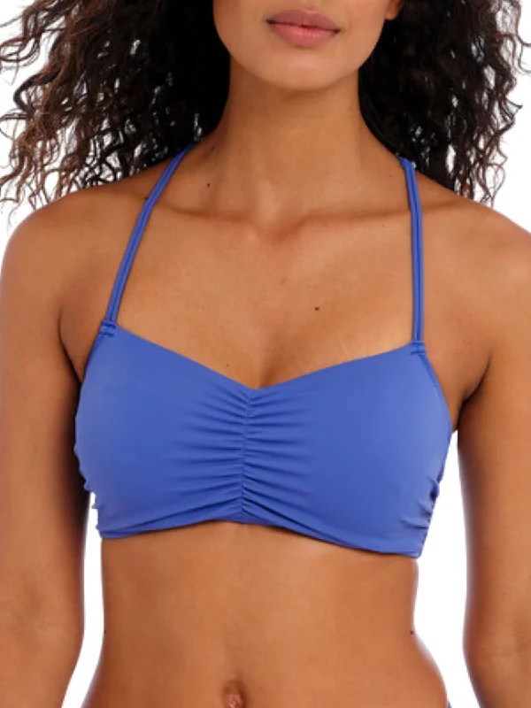 Jewel Cove Bralette Bikini Top - Plain Azure Two-tone bikini, Bold, Stylish, Trendy