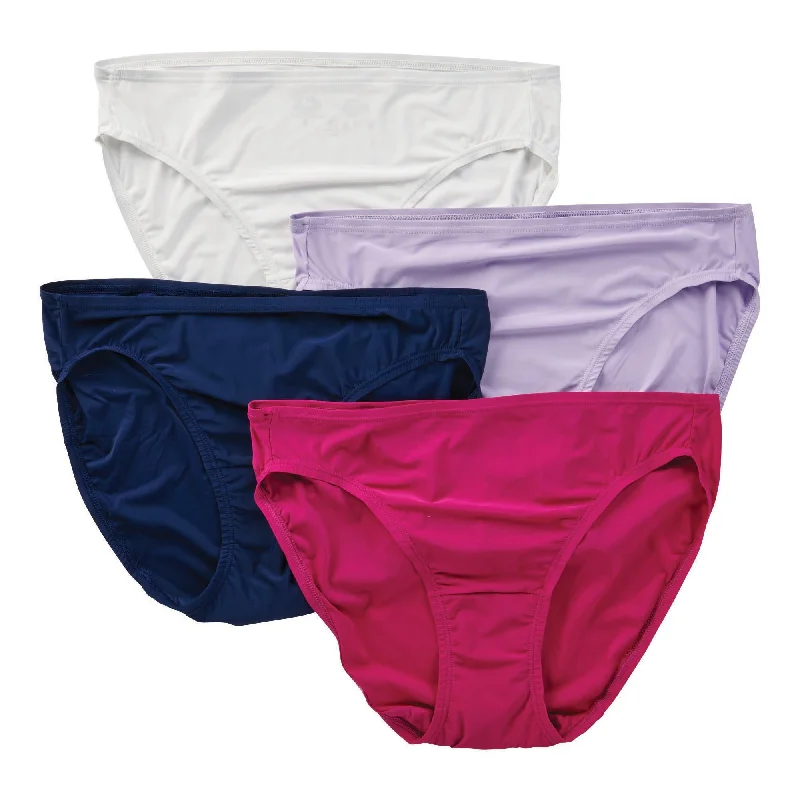 Fruit of the Loom Women's Stretch Bikini, 4-Pack Ribbed bikini set, Textured, Sexy, Comfortable Fruit of the Loom Women's Stretch Bikini, 4-Pack Ribbed bikini set, Textured, Sexy, Comfortable