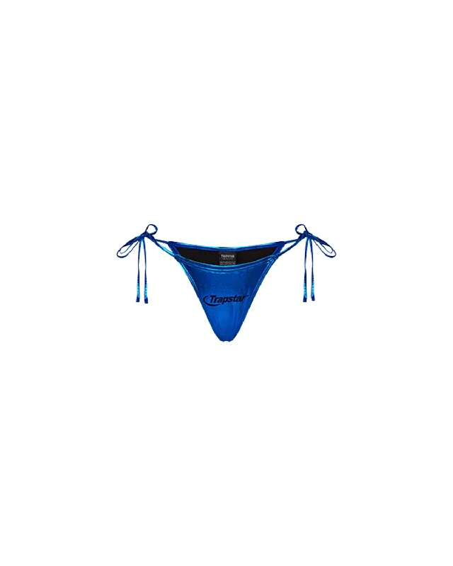 Womens Hyperdrive Metallic Bikini Tie Side Bottoms - Blue Soft cup bikini, Comfortable, Supportive, Trendy Womens Hyperdrive Metallic Bikini Tie Side Bottoms - Blue Soft cup bikini, Comfortable, Supportive, Trendy