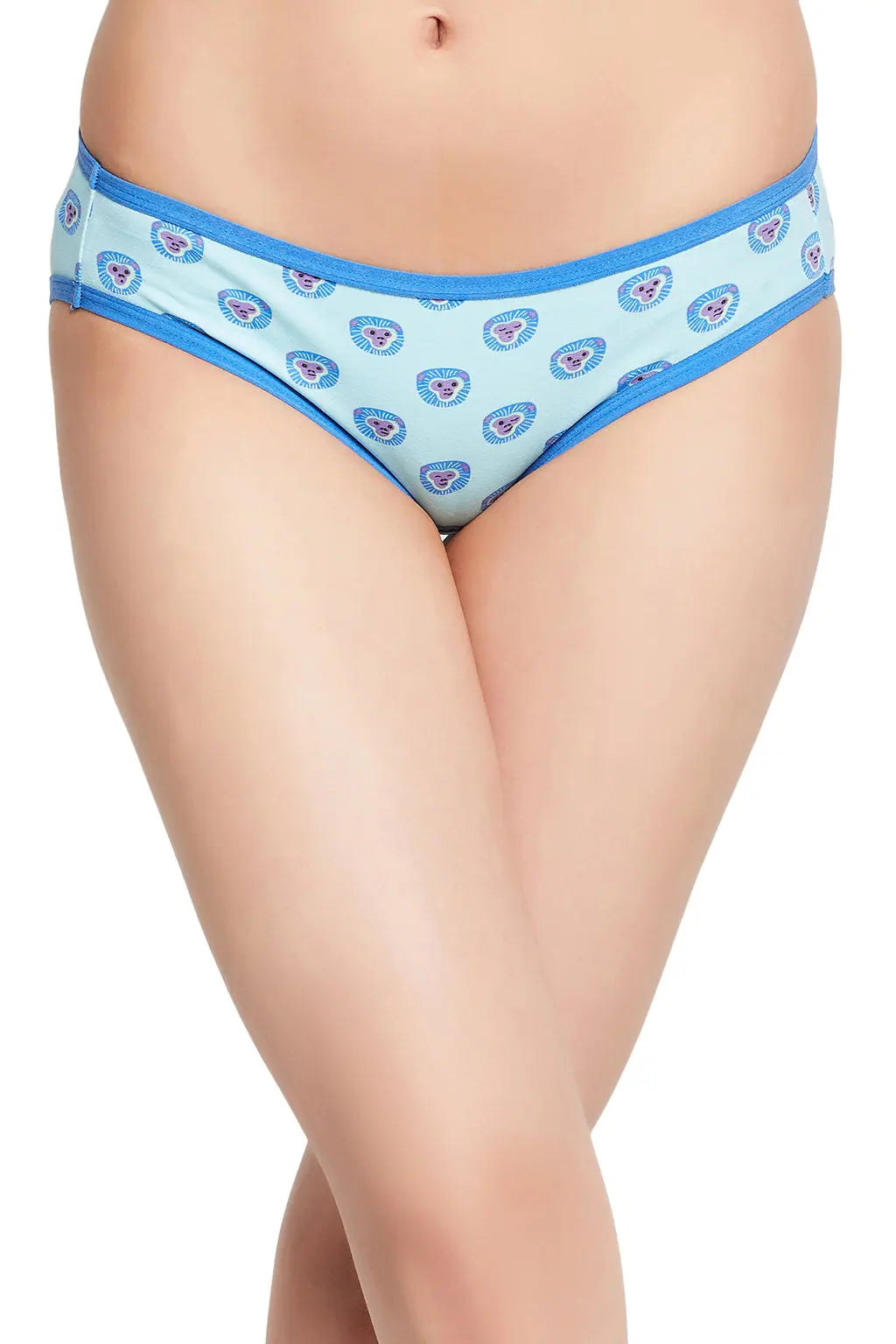 Low Waist Monkey Print Bikini Panty in Baby Blue - Cotton-PN3465C03L Cutout bikini, Sexy, Trendy, Fashionable Low Waist Monkey Print Bikini Panty in Baby Blue - Cotton-PN3465C03L Cutout bikini, Sexy, Trendy, Fashionable