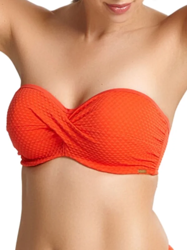 Echo Bandeau Bikini Top - Orange Thong bikini, Sexy, Comfortable, Trendy