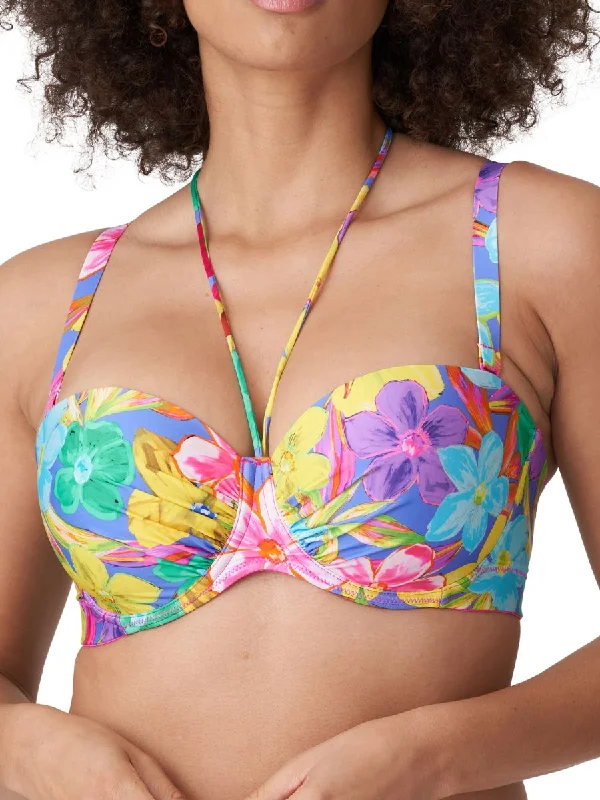 Sazan Strapless Bikini Top - Blue Bloom Triangle top bikini, Comfortable, Sexy, Simple Sazan Strapless Bikini Top - Blue Bloom Triangle top bikini, Comfortable, Sexy, Simple