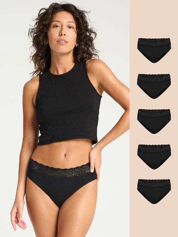 Sensual Hi Waist Bikini Multi-Absorbency 5 Pack Classic black bikini, Elegant, Sexy, Comfortable Sensual Hi Waist Bikini Multi-Absorbency 5 Pack Classic black bikini, Elegant, Sexy, Comfortable