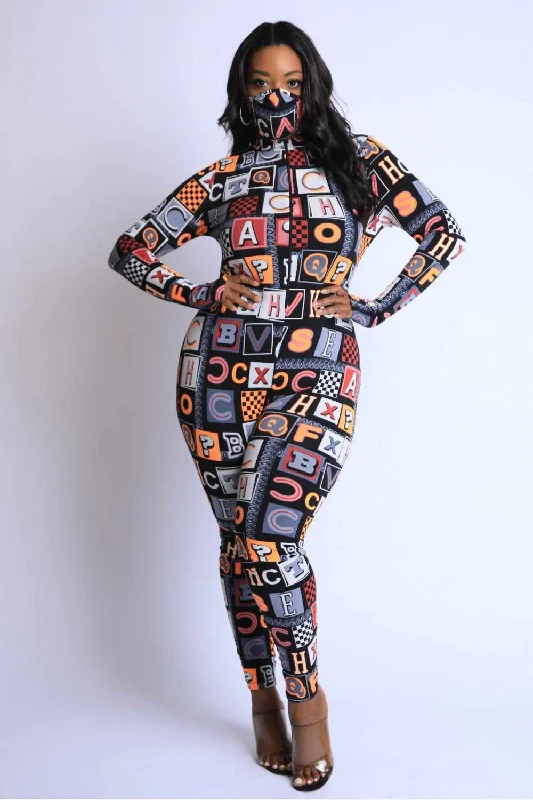 Alphabetically Neon Jumpsuit Casual jumpsuit with pockets, Comfortable, Trendy, Street style Alphabetically Neon Jumpsuit Casual jumpsuit with pockets, Comfortable, Trendy, Street style