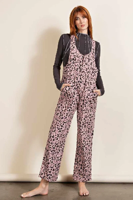 Animal/leopard Printed Jumpsuit Pleated satin jumpsuit, Glamorous, Chic, Elegant