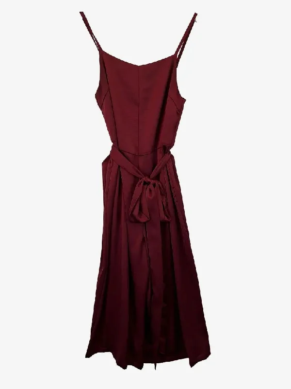 Calli Luxe Satin Merlot Jumpsuit Size 12 Wide-leg black jumpsuit, Elegant, Comfortable, Street style Calli Luxe Satin Merlot Jumpsuit Size 12 Wide-leg black jumpsuit, Elegant, Comfortable, Street style