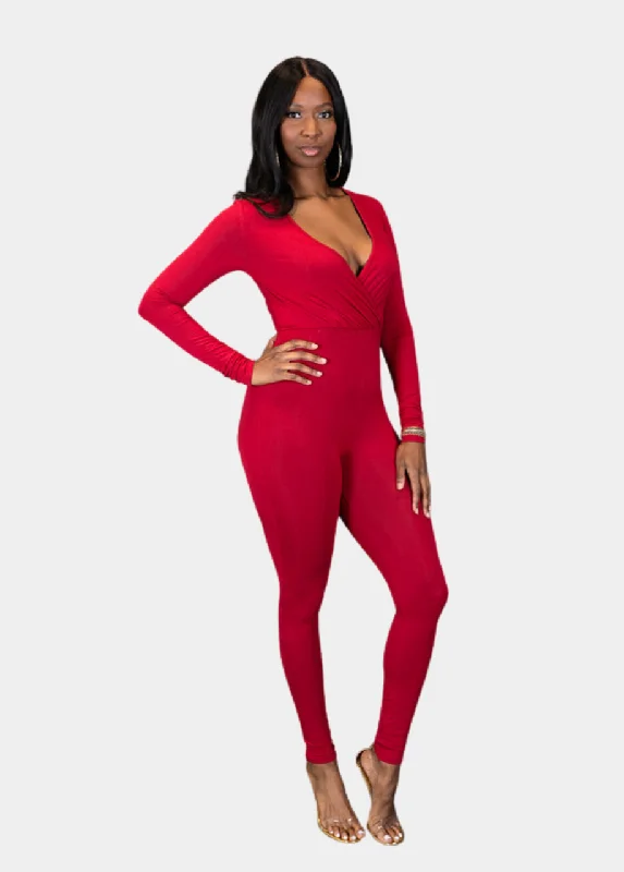 Catalina Jumpsuit - Red Cropped jumpsuit, Summer style, Comfortable, Trendy