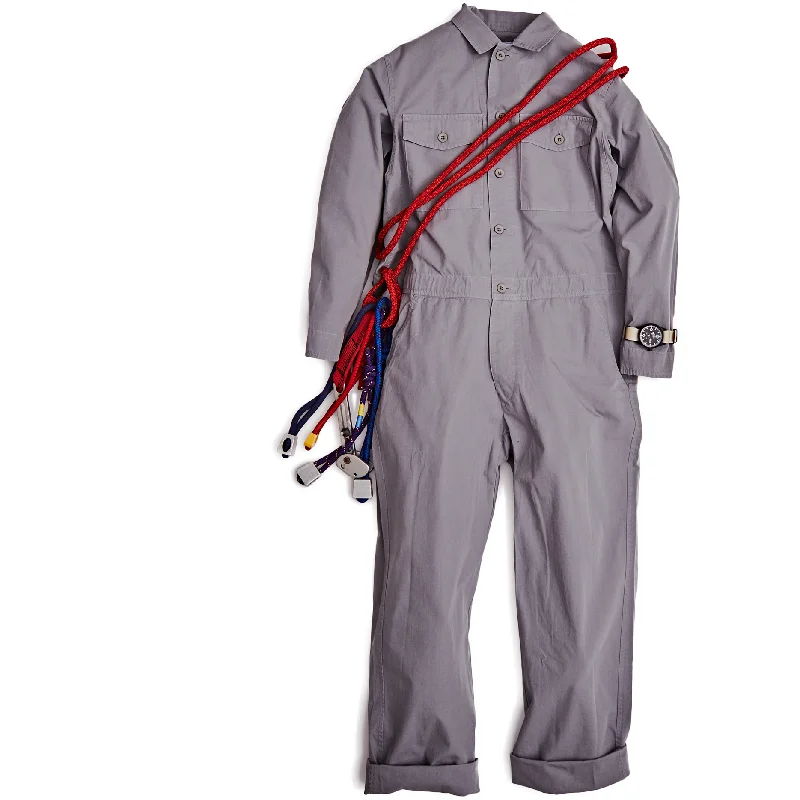 Climbing Jumpsuit, Light Grey Flared leg jumpsuit, Retro style, Trendy, Casual