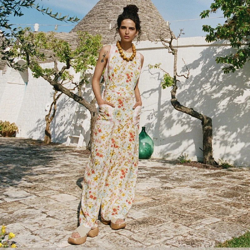 Flora Linen Jumpsuit Striped jumpsuit, Bold pattern, Summer fashion, Comfortable