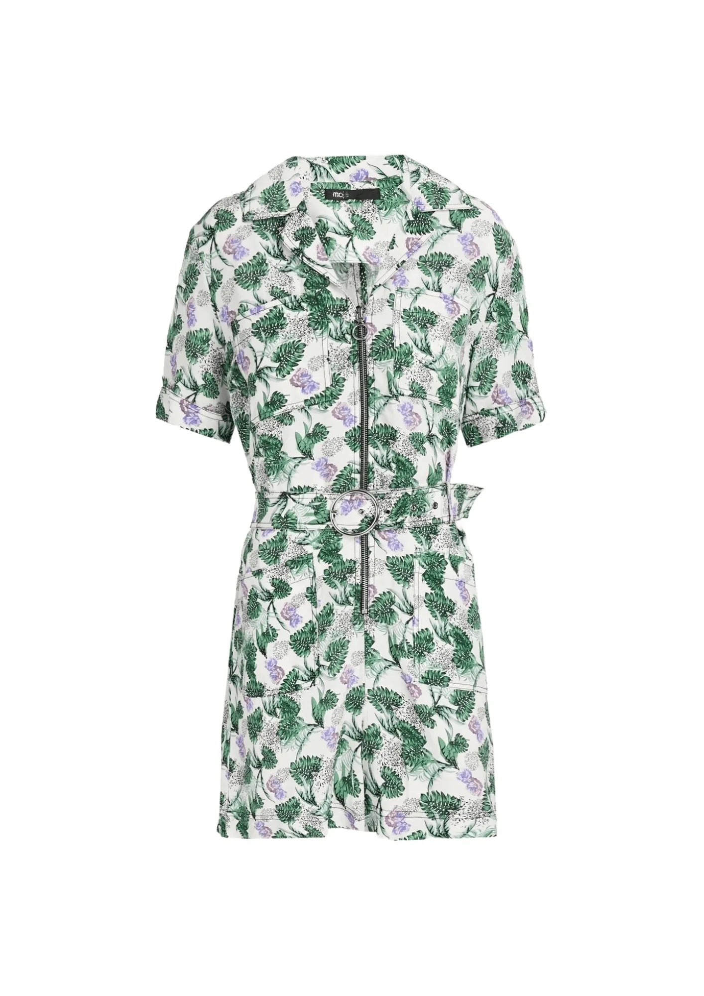 BELTED FLORAL PLAYSUIT Button-front jumpsuit, Casual, Street style, Comfortable