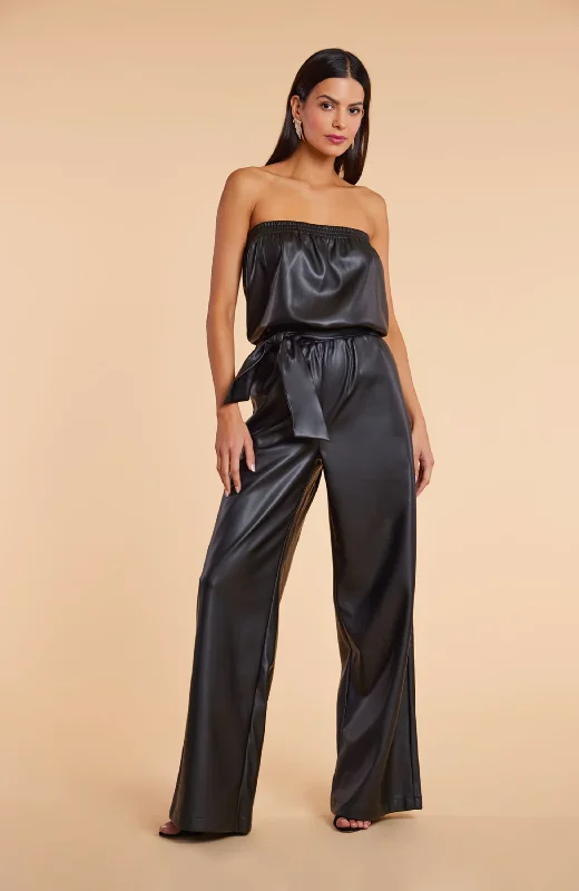 Bishop & Young - Glam Slam Vegan Leather Jumpsuit Sleeveless jumpsuit, Elegant, Fashionable, Comfortable Bishop & Young - Glam Slam Vegan Leather Jumpsuit Sleeveless jumpsuit, Elegant, Fashionable, Comfortable