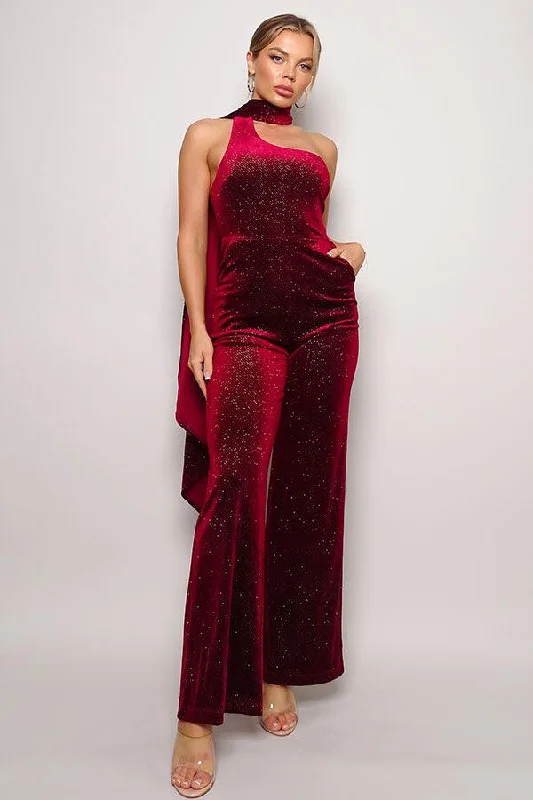 Glitter Velvet Jumpsuit Casual romper jumpsuit, Comfortable, Summer, Street style