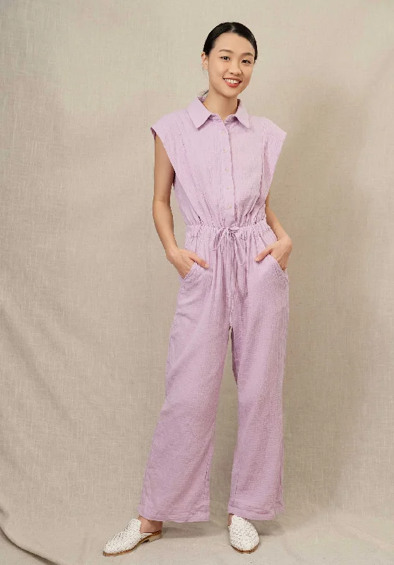 Jumpsuit J0666 Violet Satin wrap jumpsuit, Trendy, Elegant, Chic