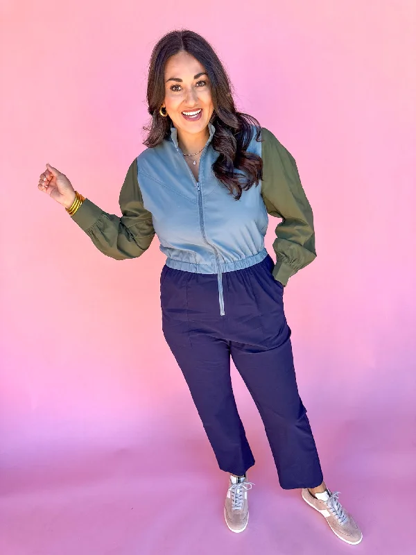 KARLIE | Color Block Zip Performance Jumpsuit One-piece jumpsuit, Comfortable, Trendy, Workwear KARLIE | Color Block Zip Performance Jumpsuit One-piece jumpsuit, Comfortable, Trendy, Workwear