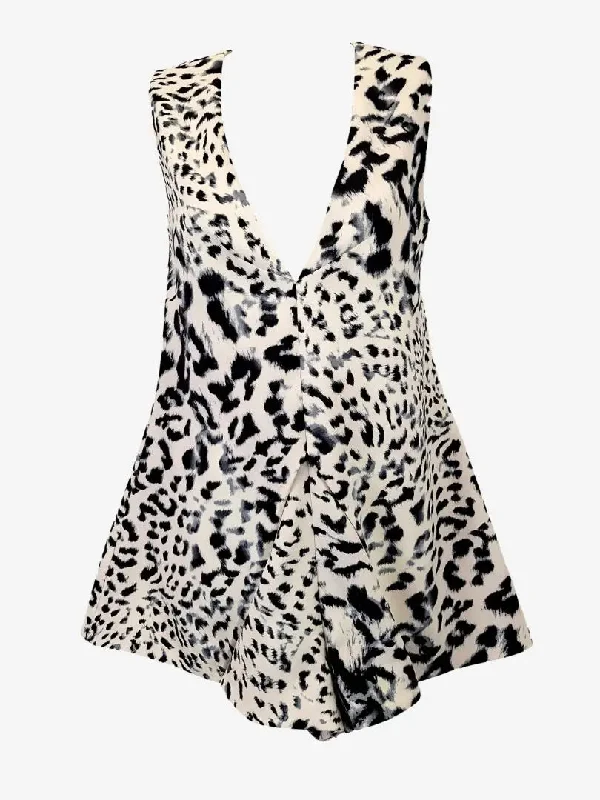 Keepsake Structured Animal Cocktail Playsuit Size XS Tailored black jumpsuit, Chic, Elegant, Professional Keepsake Structured Animal Cocktail Playsuit Size XS Tailored black jumpsuit, Chic, Elegant, Professional
