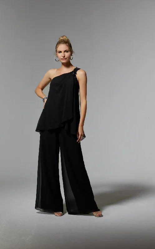 MGNY 72912 Jumpsuit Solid color jumpsuit, Simple style, Sleek, Stylish
