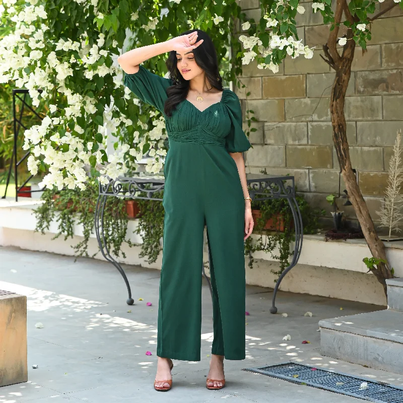 Mossy Green Jumpsuit Strap jumpsuit, Simple design, Casual, Everyday wear