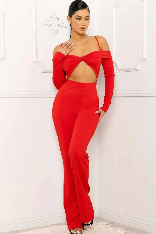 Open Shoulder Cutout Detail Jumpsuit Denim short jumpsuit, Casual chic, Trendy, Comfortable Open Shoulder Cutout Detail Jumpsuit Denim short jumpsuit, Casual chic, Trendy, Comfortable