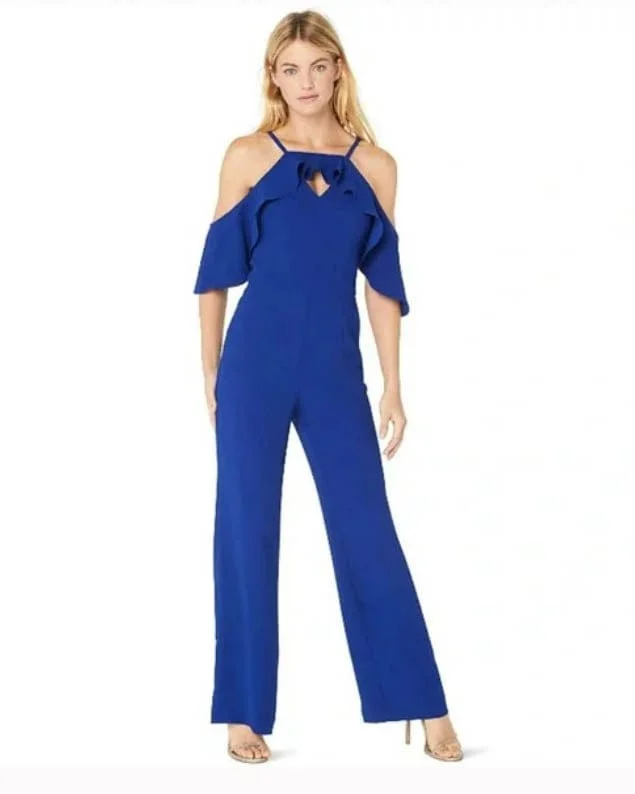 "Plaza" Blue Jumpsuit Solid jumpsuit, Minimalist style, Elegant, Comfortable