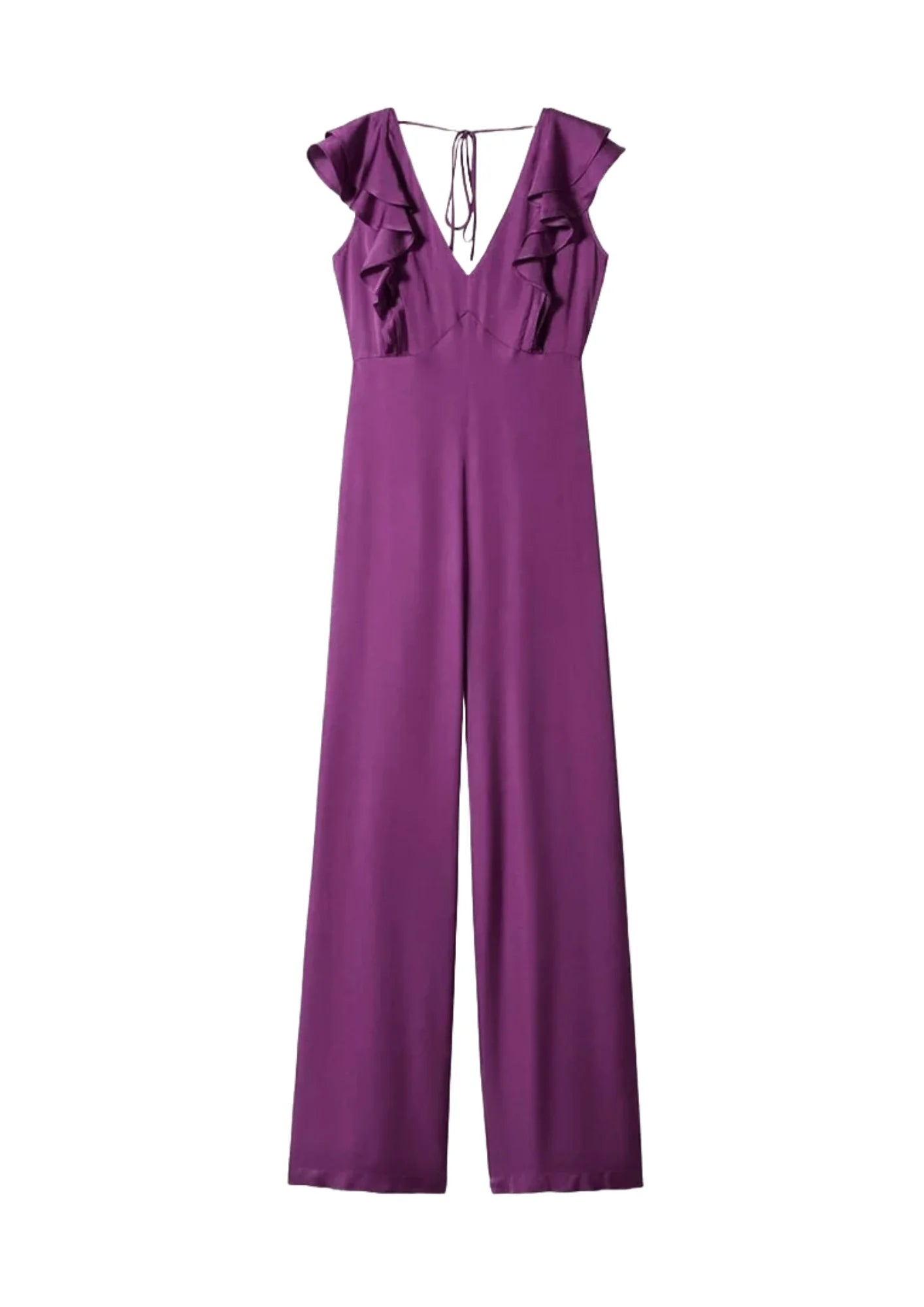 PURPLE BACKLESS RUFFLE JUMPSUIT Off-shoulder jumpsuit, Sexy, Elegant, Party wear