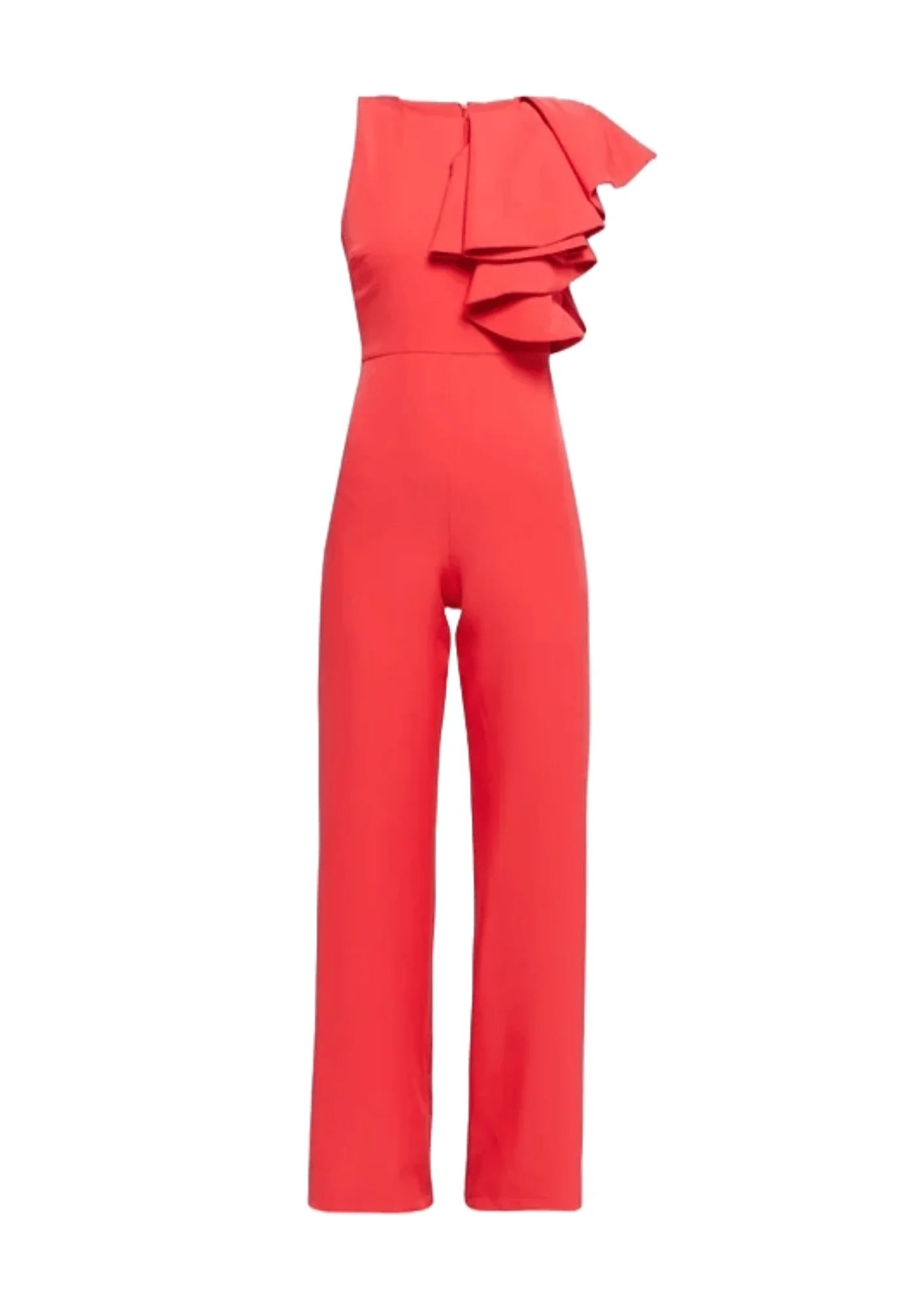 RED RUFFLED JUMPSUIT Dressy jumpsuit, Formal wear, Elegant, Chic