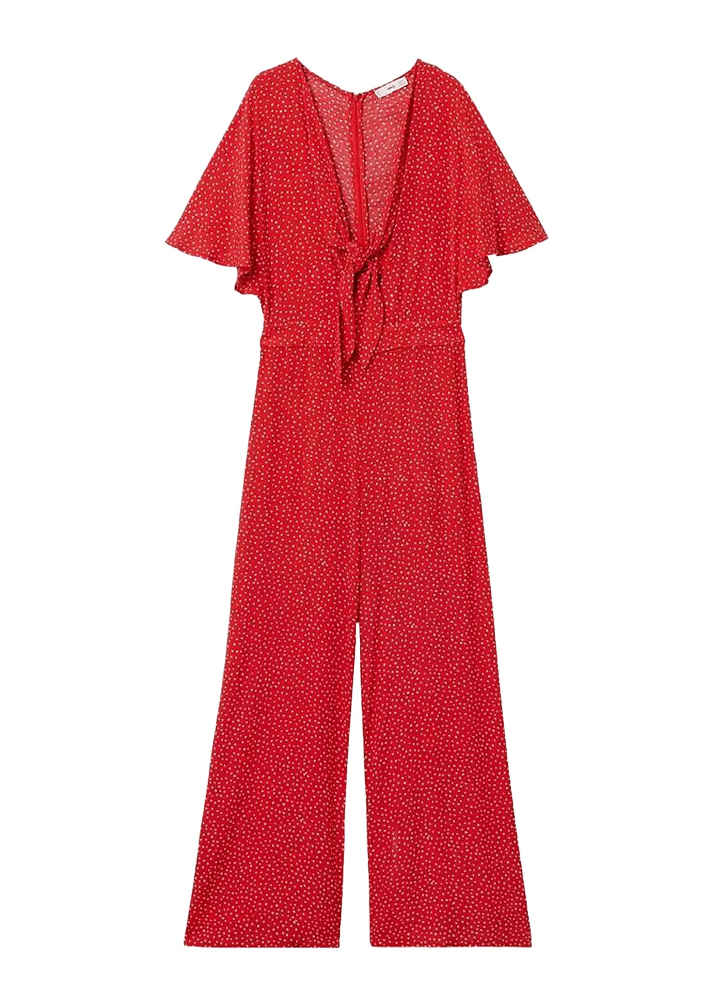 RED SAUSA CUT-OUT JUMPSUIT Flared jumpsuit, Retro style, Trendy, Comfortable