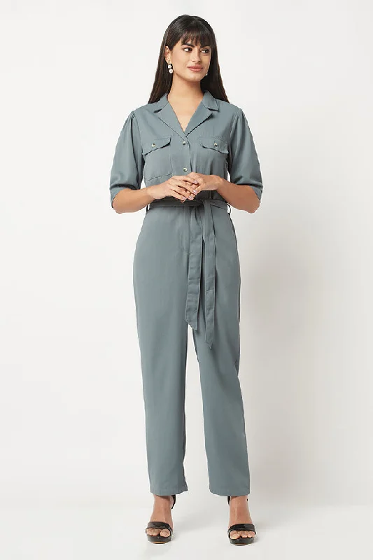 Rustic Blue Collar Jumpsuit Striped jumpsuit, Bold pattern, Trendy, Comfortable