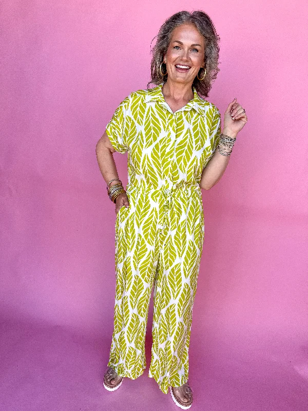 Santa Marta Bound Jumpsuit - Lime Print jumpsuit, Bold patterns, Trendy, Casual