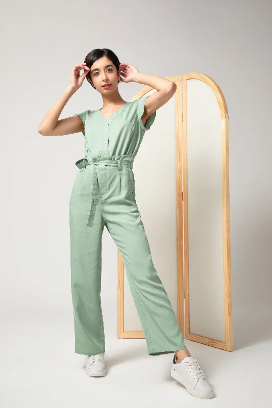 Short-sleeve Jumpsuit - Meadow Backless jumpsuit, Sexy, Party wear, Elegant